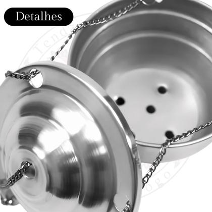 Imagem de Turibulo Incensário Defumador em Alumínio