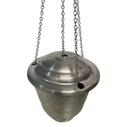 Imagem de Turíbulo Para Defumação Grande em Alumínio Com Corrente 15 cm