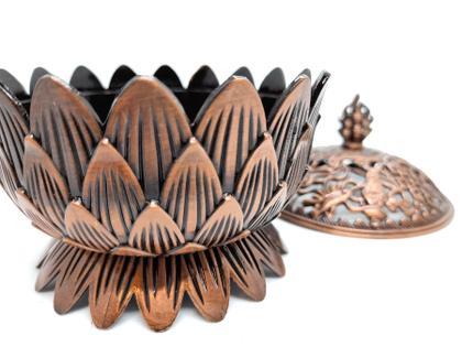 Imagem de Turíbulo Sacro Defumador Divino De Mesa Metal Pequeno 10cm