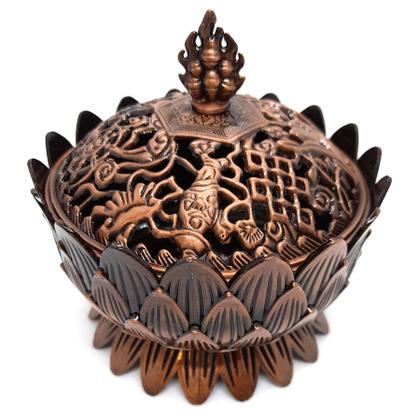 Imagem de Turíbulo Sacro Defumador Divino De Mesa Metal Pequeno 10cm