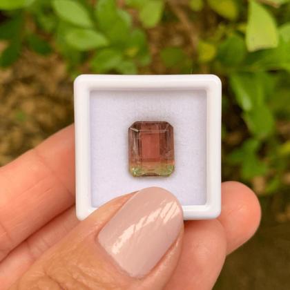 Imagem de Turmalina Bicolor Baguete Retangular 5,38ct