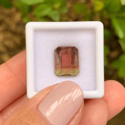 Imagem de Turmalina Bicolor Baguete Retangular 5,38ct