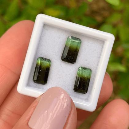 Imagem de Turmalina Bicolor Baguete Retangular SET 5,19ct