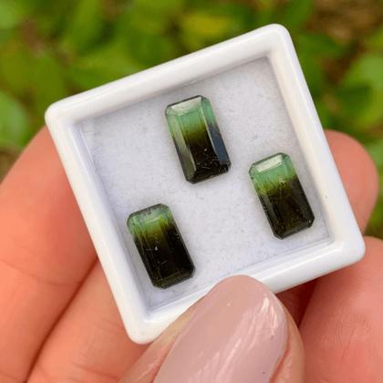Imagem de Turmalina Bicolor Baguete Retangular SET 5,19ct