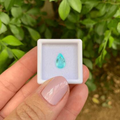 Imagem de Turmalina Paraíba Azul Neon Gota 1,18ct (1)
