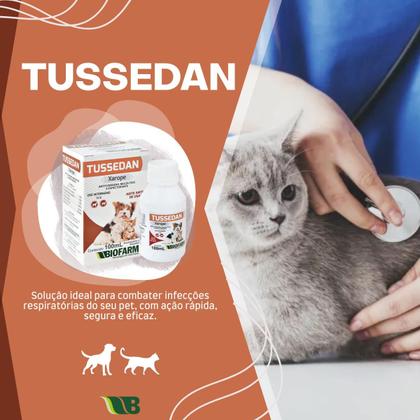 Imagem de Tussedan Xarope Tosse 100ml Pet Cães E Gatos Biofarm