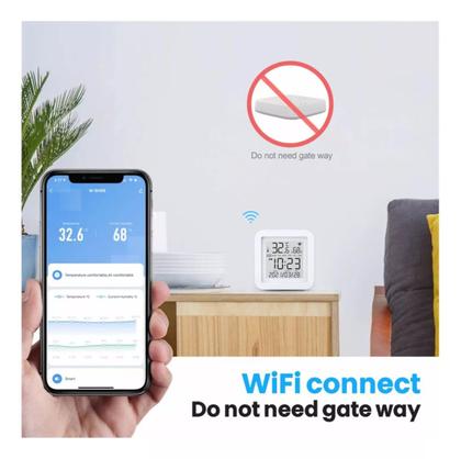 Imagem de Tuya TH08 sensor temperatura umidade wifi smart alexa siri 
