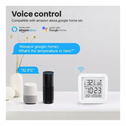 Imagem de Tuya TH08 sensor temperatura umidade wifi smart alexa siri 