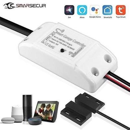 Imagem de Tuya WIFI Controlador de porta inteligente de garagem Elevador Switch Mobile Phone APP Remote Control Timer Switch Compatível com Amazon Alexa &amp Google Home, IFTTT para controle de voz