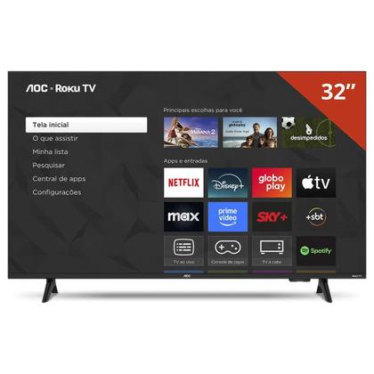 Imagem de TV 32P AOC LED SMART Roku Wifi HD HDMI - 32S5155/78G