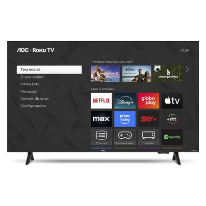 Imagem de TV 32P AOC LED SMART Roku Wifi HD HDMI - 32S5155/78G
