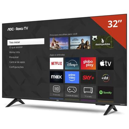 Imagem de TV 32P AOC LED SMART Roku Wifi HD HDMI - 32S5155/78G