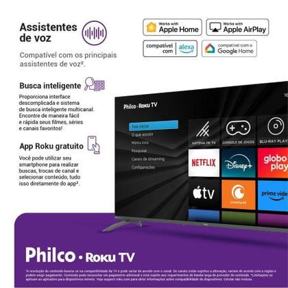 Imagem de TV 50 Philco Smart 4K Roku PTV50VA4REGB Cinza Bivolt