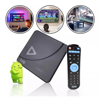 Imagem de Tv Box Aparelho Android Converta Sua Tv Em Smart 4k HD 16GB