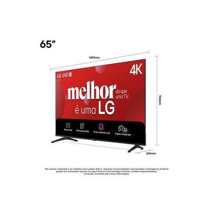 Imagem de TV LG 4K UHD AI 65 UA75 2025 - a7 Pro e WebOS 25 Bivolt
