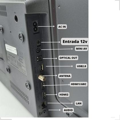 Imagem de TV Philco Smart 24 Polegadas Roku LED HD 12V Nativa Caminhão HDMI USB WiFi 110V 220V Carreta Van Trailer Motor Home