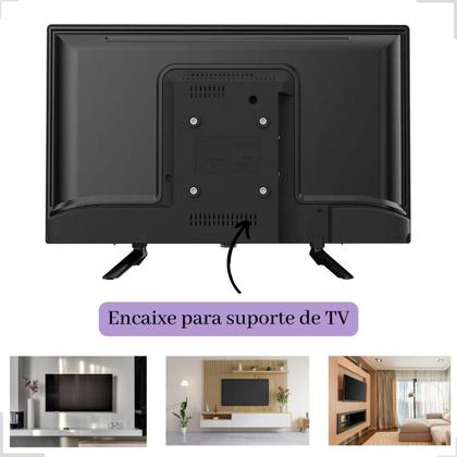 Imagem de TV Philco Smart 24 Polegadas Roku LED HD 12V Nativa Caminhão HDMI USB WiFi 110V 220V Carreta Van Trailer Motor Home