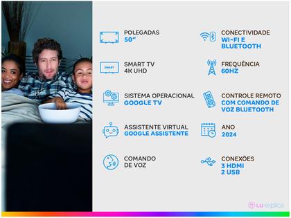 Imagem de TV Philips 50" SMART 4K UHD Google TV 50PUG701978