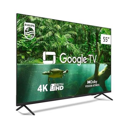Imagem de Tv Philips 55 Polegadas 55pug7408/78 4k Google Tv Wifi 5g com Voz Bluetooth Dolby Atmos