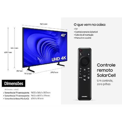 Imagem de TV Samsung 50" UHD Comando Voz 4K UN50DU7700GXZD