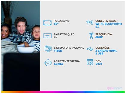 Imagem de TV Samsung 65 Polegadas Smart QLED 4K
