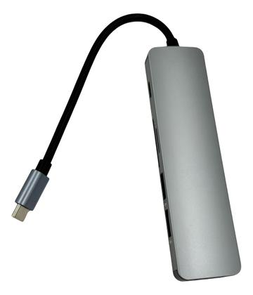 Imagem de Type C Hub 6 Em 1 Porta Usb 3.0 Tf Leitor De Cartão Sd Hdmi