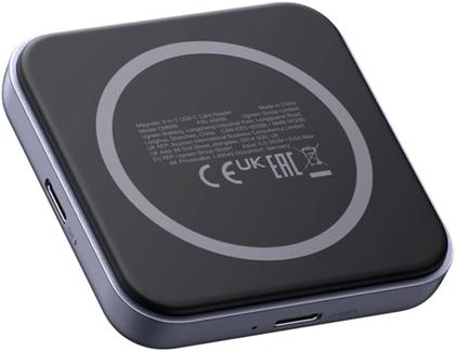 Imagem de UGREEN Adaptador Magnético cartão memória 4.0 TF SD UHS 312 MB/s suporte USB C PD 100W carregamento