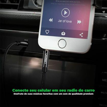 Imagem de Ugreen Cabo Auxiliar Audio P2 3 Vias Celular Carro Fone 1m