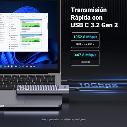 Imagem de Ugreen Gabinete M.2 Ssd Nvme Ngff Sata Usb C 3.2 Gen2 10Gbps