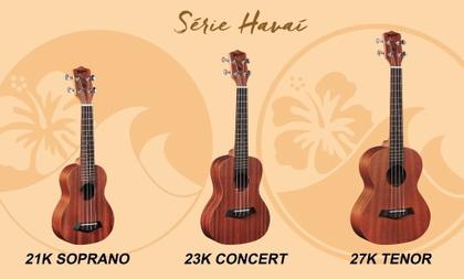 Imagem de Ukulele Acústico 23K Cordas de Nylon NTS Fosco Concert Havaí - Tagima