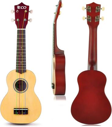 Imagem de Ukulele iEco Soprano de 21 polegadas com capa Strap Tuner Strings Picks