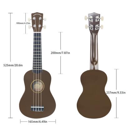 Imagem de Ukulele POMAIKAI 21 Soprano para iniciantes em madeira com cordas de nylon