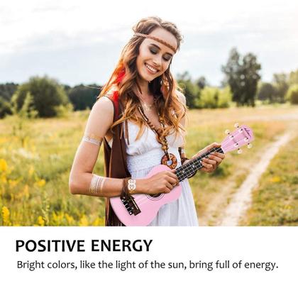 Imagem de Ukulele Soprano ADM Havaiano 21 Polegadas com Kit Rosa