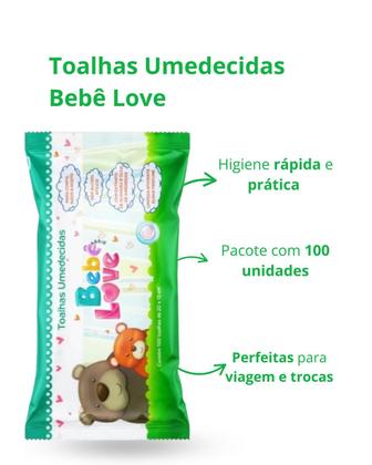 Imagem de Últimas Unidades Kit 12 Toalhas Umedecidas Bebê Love 100 Unid cada pacote  Nutriex