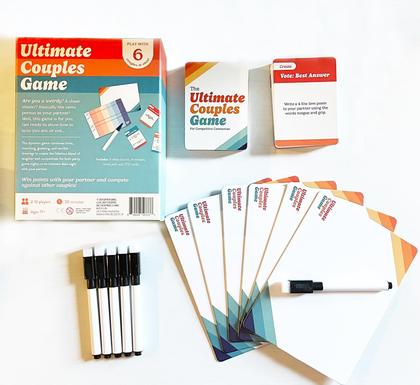 Imagem de Ultimate Couples Game - Jogo de festa divertido para adultos e jogo para casais para encontros noturnos! Adivinhe, combine e sorteie neste jogo de cartas de curiosidades, conversas e relacionamentos para presentes para casais, de 2 a 12 jogadores