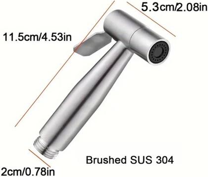 Imagem de Ultra Ducha Higiênica Duas Saídas De 1/2 Mm Aço 304 Inox Com Registro