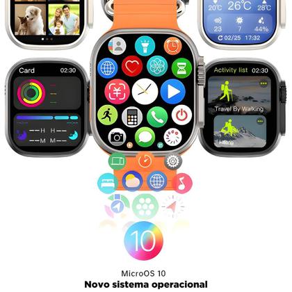 Imagem de Ultra Watch Séries 10 Wearmax W69 PLUS Gen 2 Amoled prova dágua lançamento NFC assistente inteligencia artificial chat GPT Smartwatch 1 Pulseiras