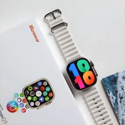 Imagem de Ultra Watch Séries 10 Wearmax W69 PLUS Gen 2 Amoled prova dágua lançamento NFC assistente inteligencia artificial chat GPT Smartwatch 1 Pulseiras