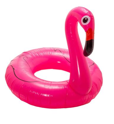 Imagem de Uma Boia de Flamingo Gigante para Festas na Praia