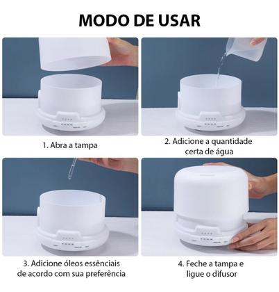 Imagem de Umidificador Ambiente 500ml Purificador Difusor Grande