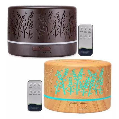 Imagem de Umidificador Aromatizador De Ar 700ml Ultrassônico 7 Leds Difusor Aromas Óleos Essenciais Controle