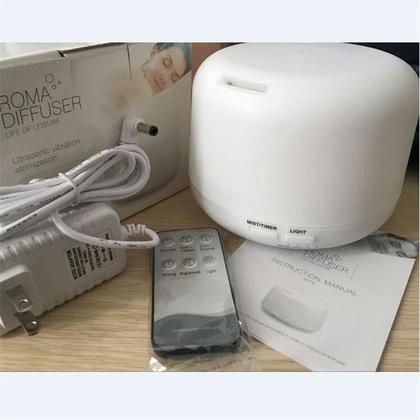 Imagem de Umidificador De Ar Aromatizador Purificador Portátil Controle Remoto Led Rgb 300ml