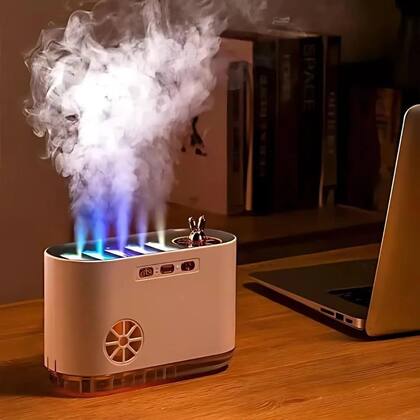 Imagem de Umidificador de Ar com Luz LED 7 Cores e Difusor de Aromas