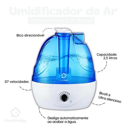 Imagem de Umidificador De Ar Compacto Led Cromoterapia 2.5l Bivolt