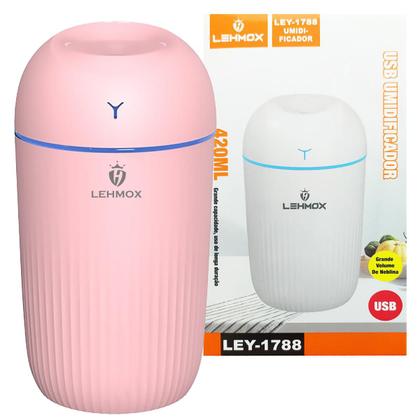 Imagem de Umidificador de Ar Difusor de Aromas Climatizador USB com LED