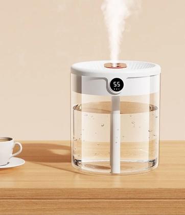 Imagem de Umidificador De Ar Digital Dupla Saída Portátil cabe em qualquer lugar Bivolt 1,2 L com nota fiscal