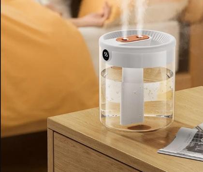 Imagem de Umidificador De Ar Digital Dupla Saída Portátil cabe em qualquer lugar Bivolt 1,2 L com nota fiscal