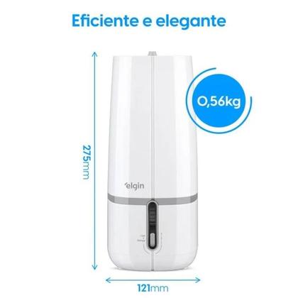 Imagem de Umidificador De Ar Digital Elgin 2 Litros Branco Bivolt Silencioso Ultrassônico Econômico