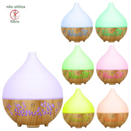 Imagem de Umidificador de Ar e difusor de aromas quarto bebe USB 160ml com 1 Óleo Aromatizador Lavanda