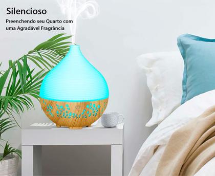 Imagem de Umidificador de Ar e difusor de aromas quarto bebe USB 160ml com 1 Óleo Aromatizador Lavanda